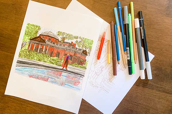 coloring sheet from monticello